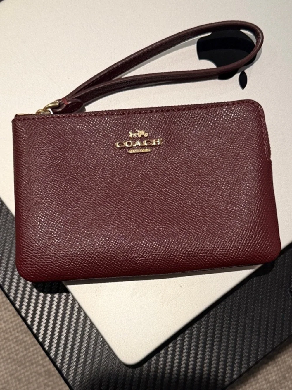 NEW! Coach Small Wristlet in Deep Wine